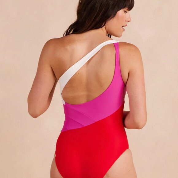 Swimsuit - The Sidestroke - Spritz & Summer Berry & White Sand - Picture 2 of 5